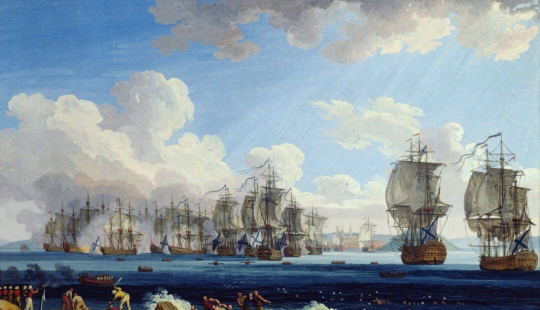 7 Ιουλίου 1770 η μάχη του Τσεσμέ ανάμεσα σε Ρωσσία Ελλάδα και Τουρκία